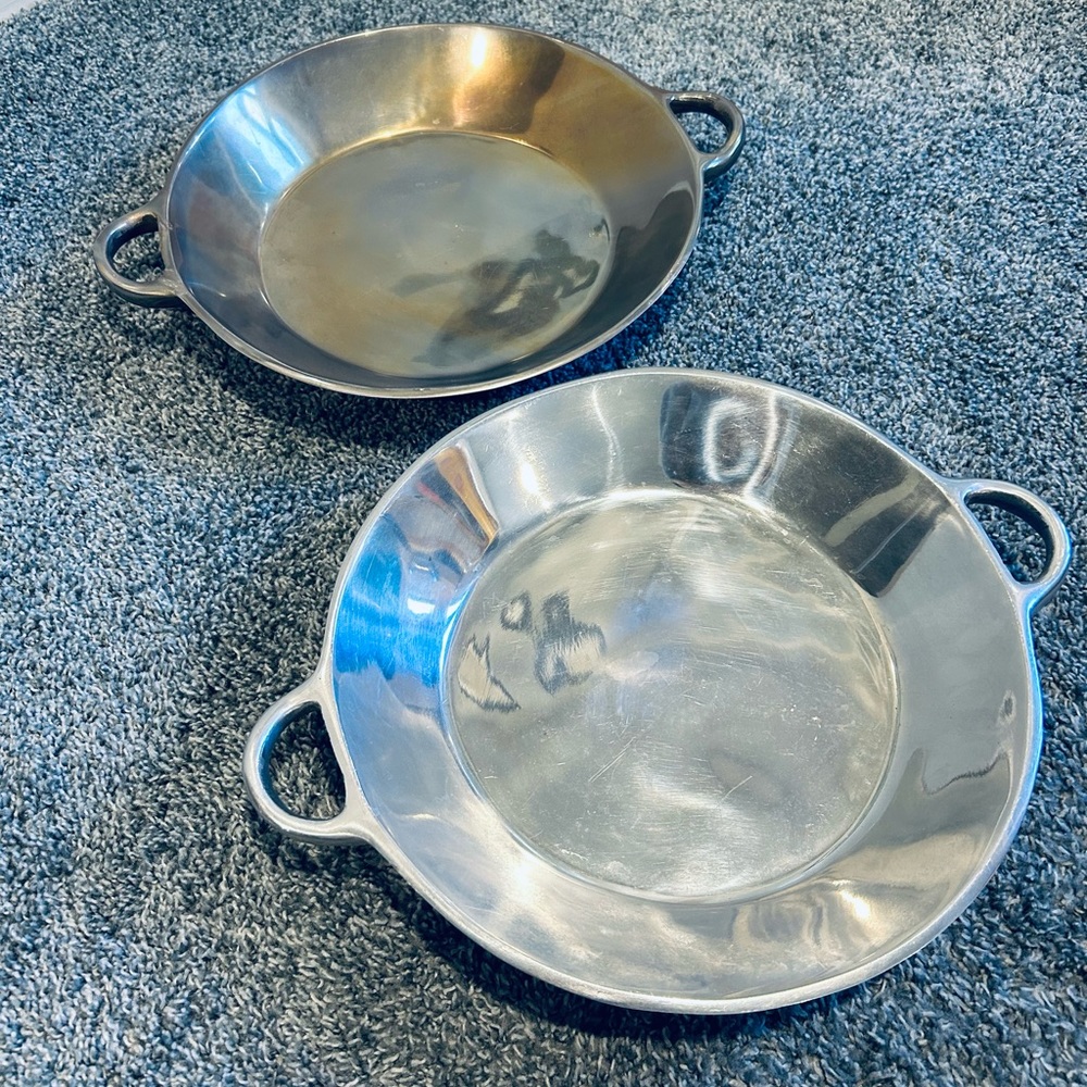 Set of 2 LuNaReS San Francisco Aluminum Deep Serving Dishes